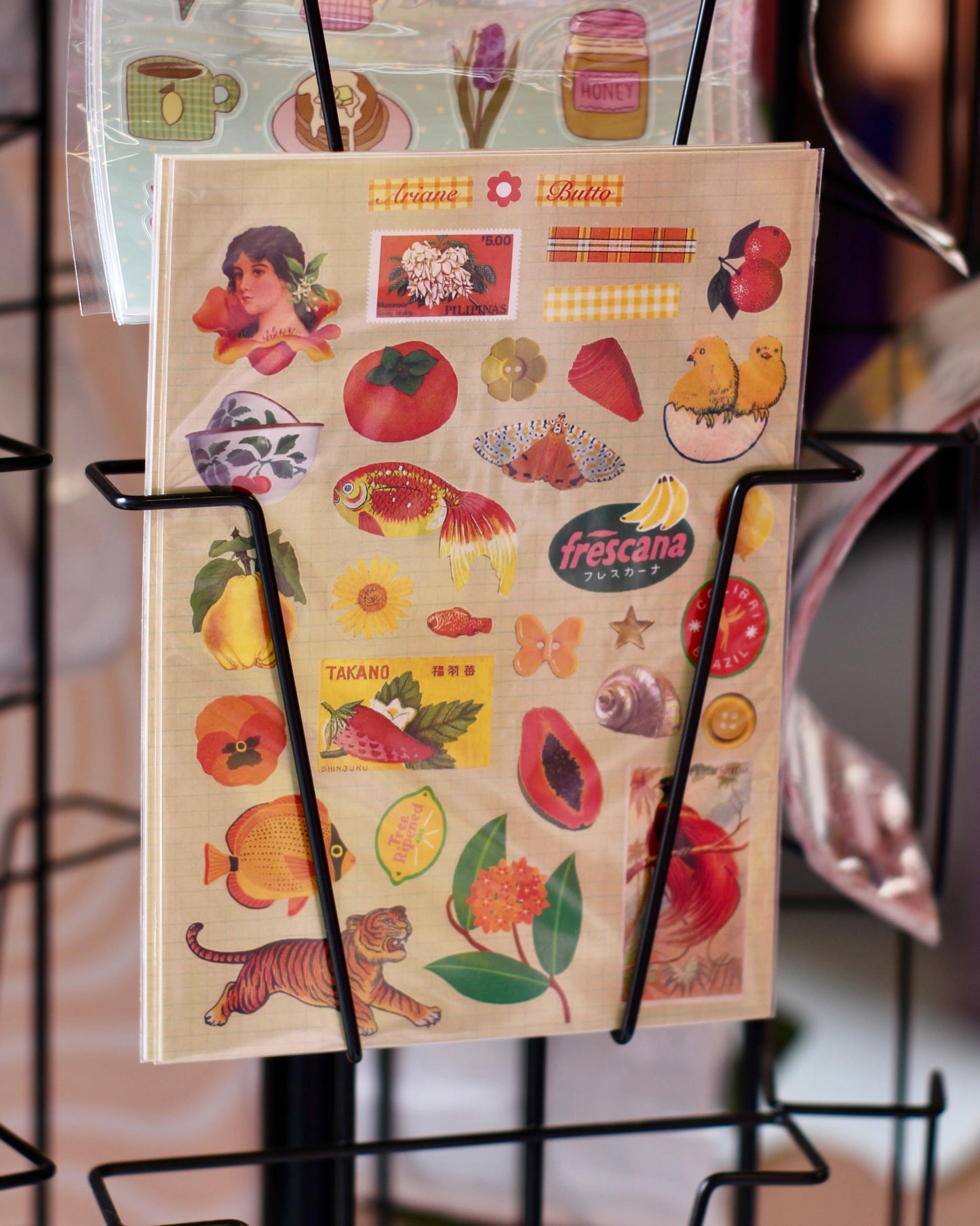 Planche de stickers - Trésors Jaunes Oranges