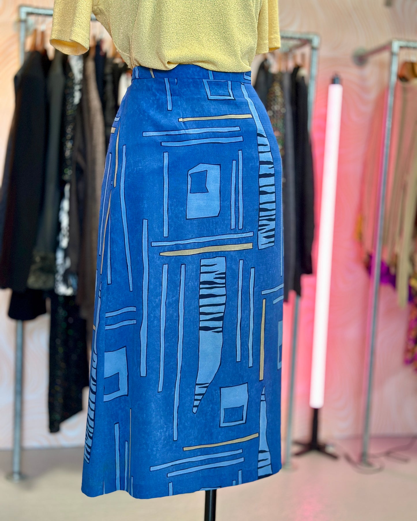 Jupe longue fluide à motifs géométriques | T. 40/42