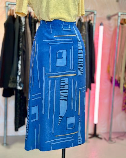 Jupe longue fluide à motifs géométriques | T. 40/42