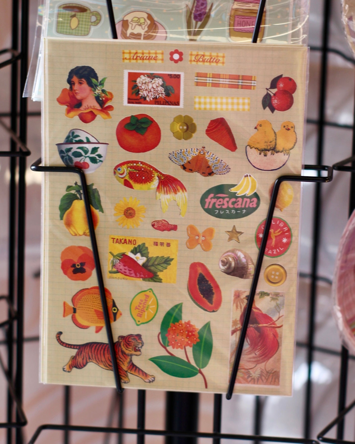 Planche de stickers - Trésors Jaunes Oranges