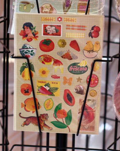 Planche de stickers - Trésors Jaunes Oranges