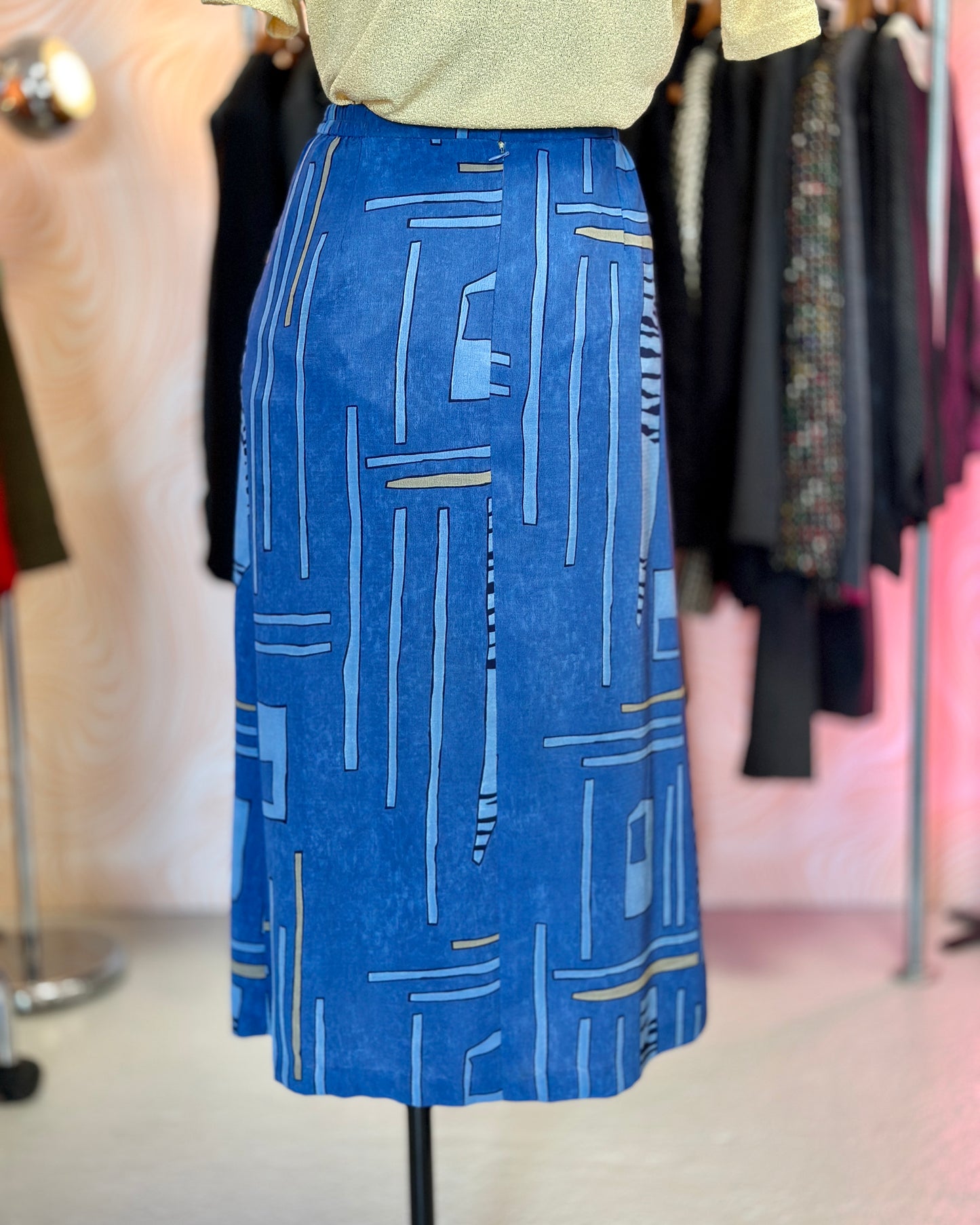 Jupe longue fluide à motifs géométriques | T. 40/42