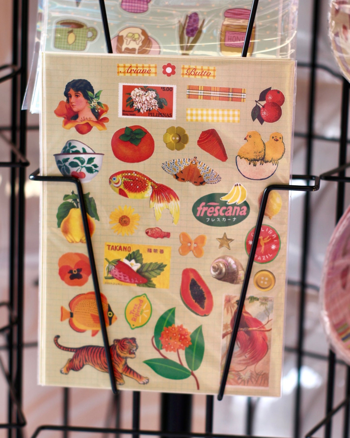 Planche de stickers - Trésors Jaunes Oranges