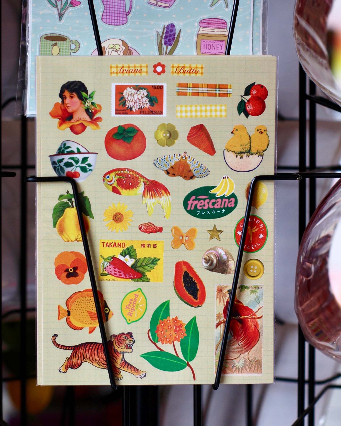 Planche de stickers - Trésors Jaunes Oranges