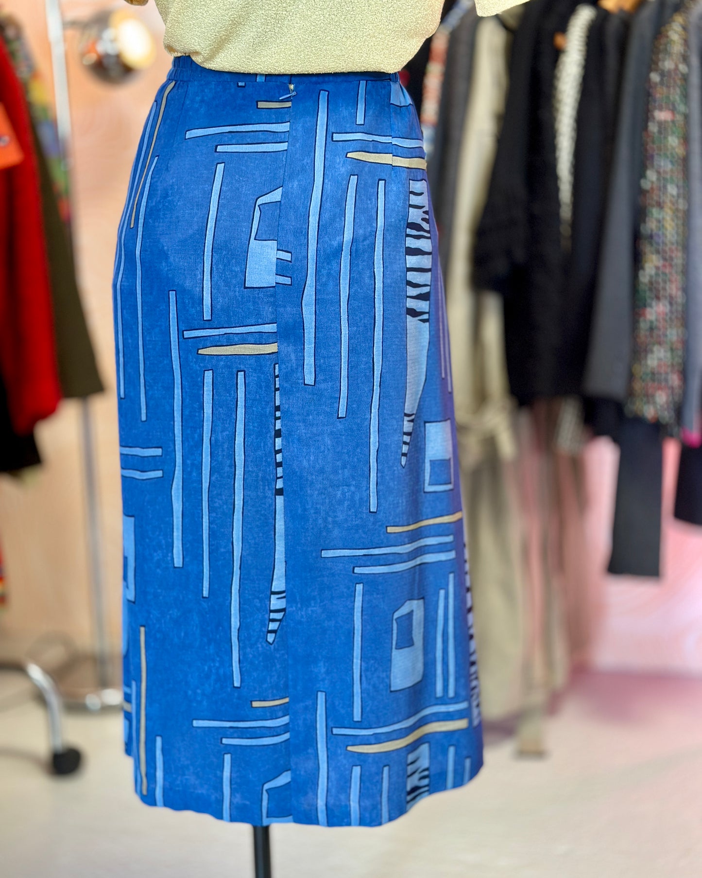 Jupe longue fluide à motifs géométriques | T. 40/42