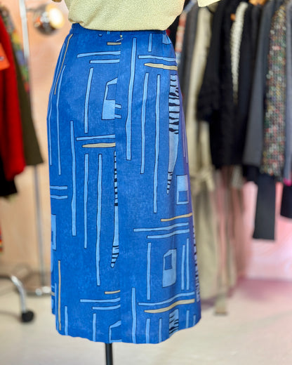 Jupe longue fluide à motifs géométriques | T. 40/42