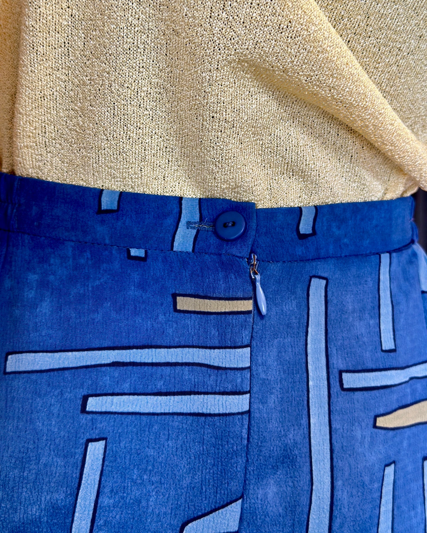 Jupe longue fluide à motifs géométriques | T. 40/42