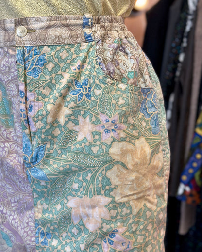 Jupe droite à motifs pastel | T. 38