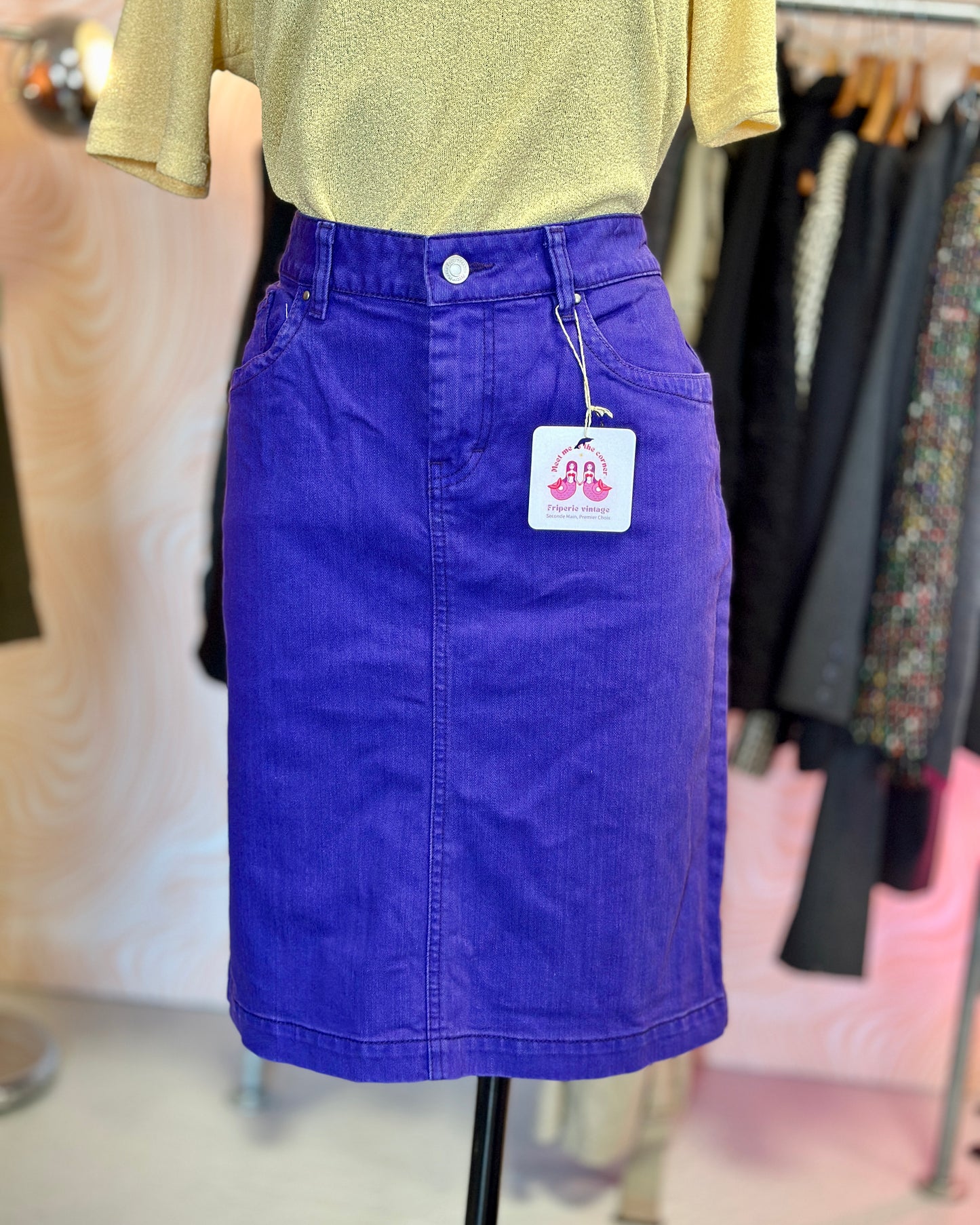 Jupe en jean violette | T. 40
