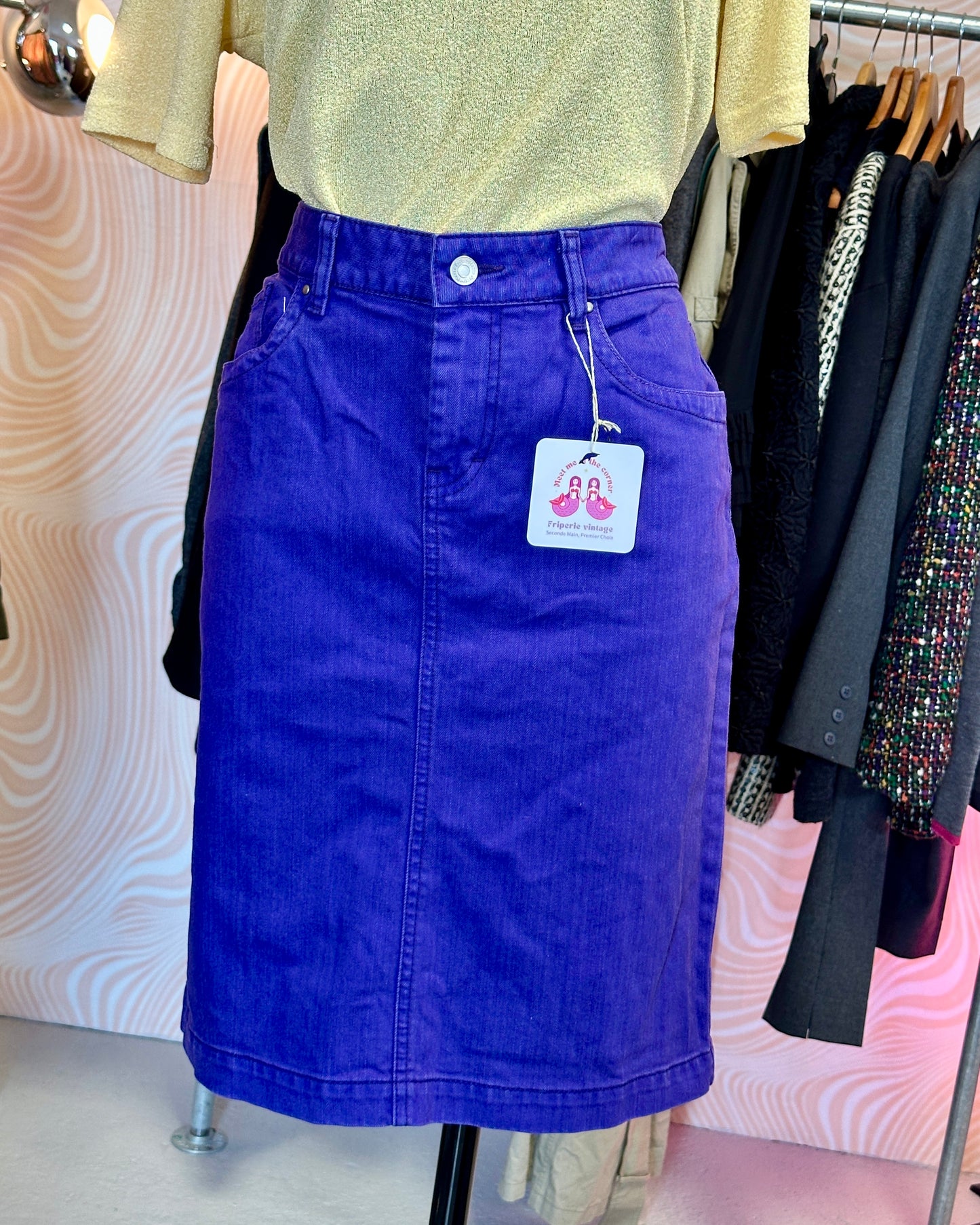 Jupe en jean violette | T. 40