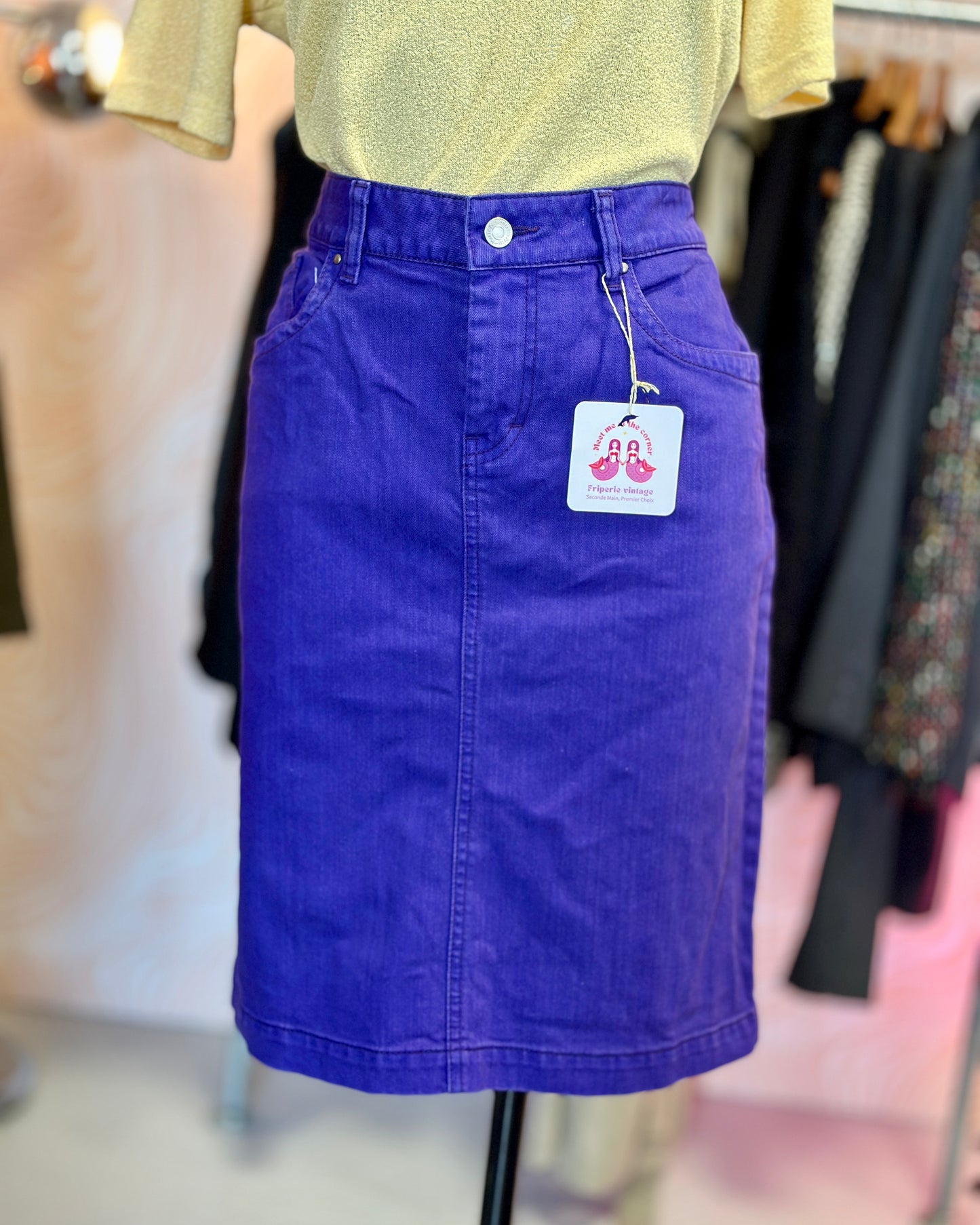 Jupe en jean violette | T. 40