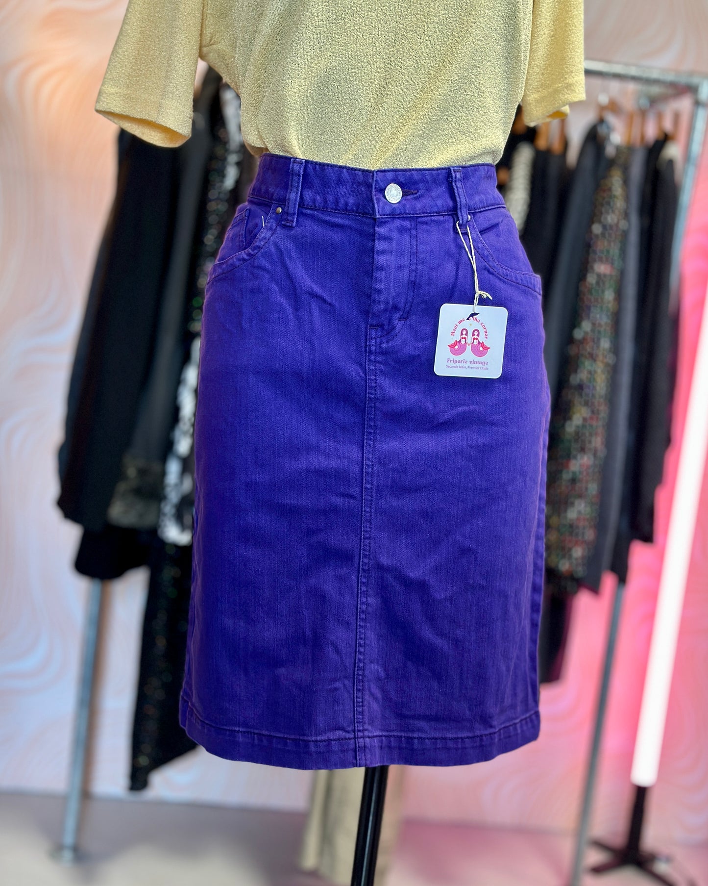 Jupe en jean violette | T. 40