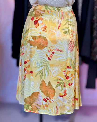 Jupe mi-longue jaune | T. M/L