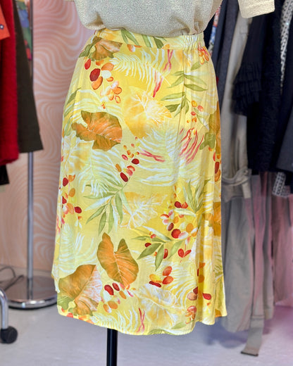Jupe mi-longue jaune | T. M/L