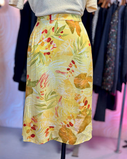 Jupe mi-longue jaune | T. M/L