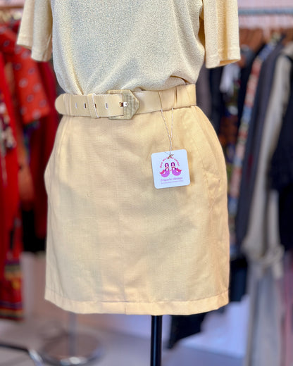 Mini-jupe jaune pastel | T. 36/38