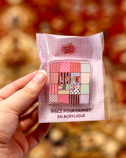 Pince pour carnet - love craft