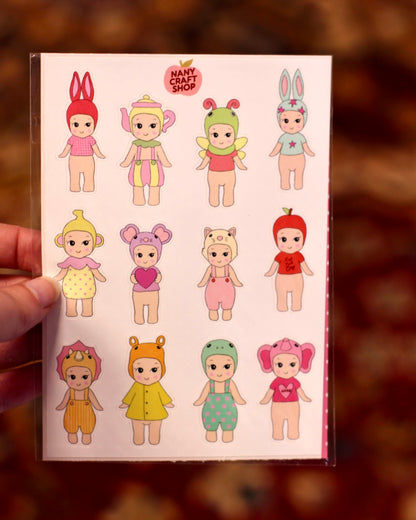 Planche stickers A6 - Baby