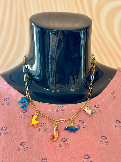 Collier à charms Les animaux