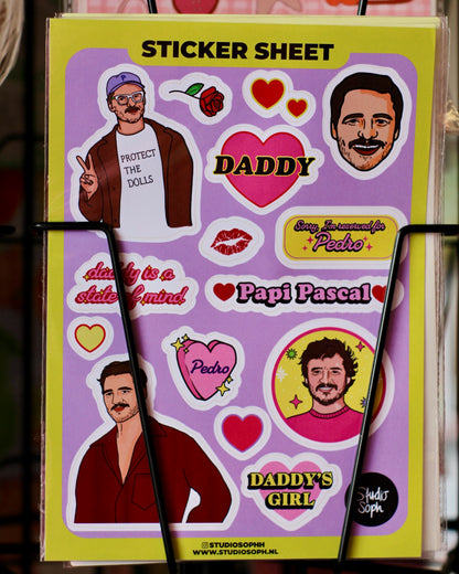 Planche de stickers A5 - Papi Pedro