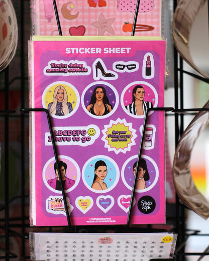Planche de stickers A5 - Kardashians