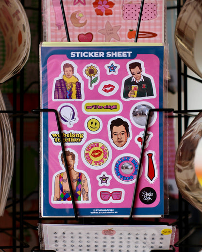 Planche de stickers - Kiss et Disco Harry Styles
