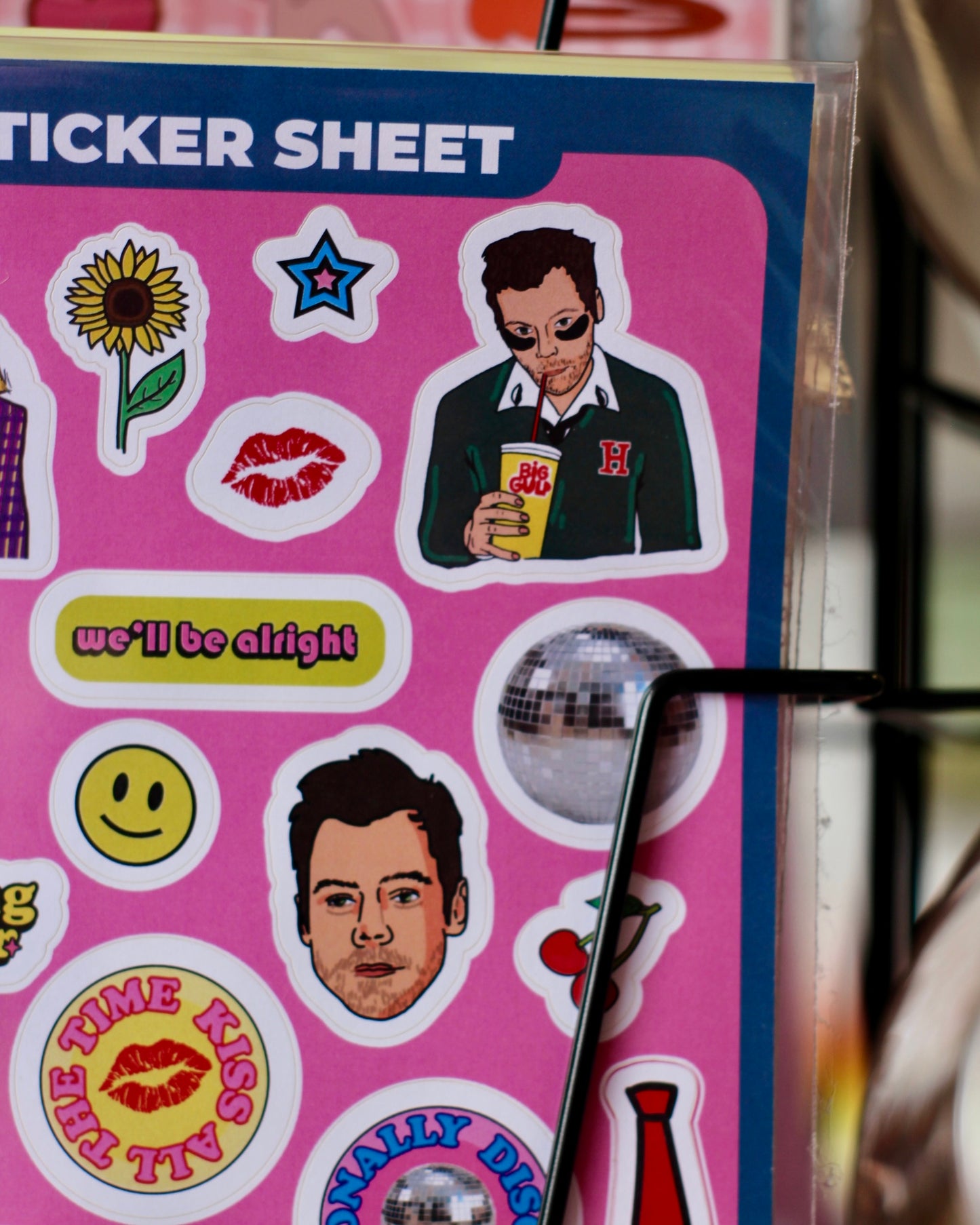 Planche de stickers - Kiss et Disco Harry Styles