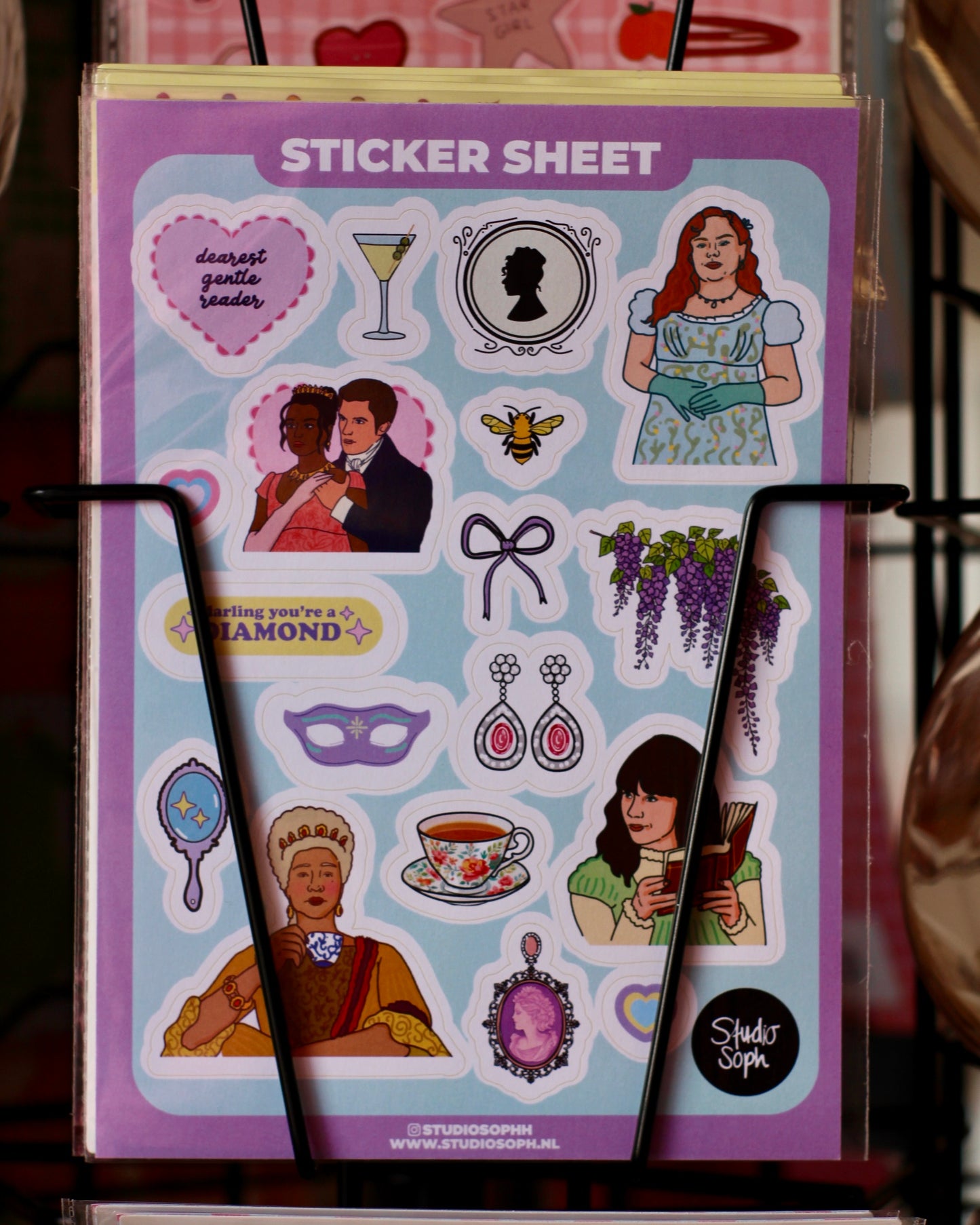 Planche de stickers A5 - Bridgerton