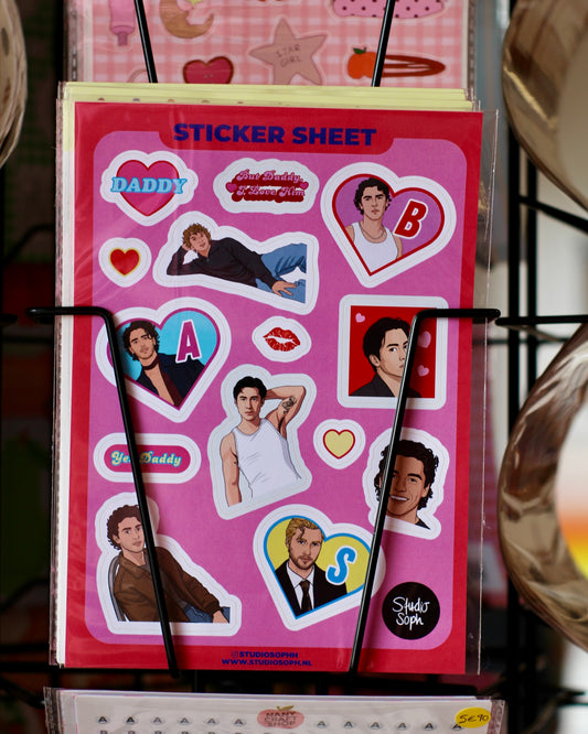 Planche de stickers A5 - Hockey Hunks