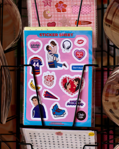 Planche de stickers A5 - Off Campus Hockey Romance