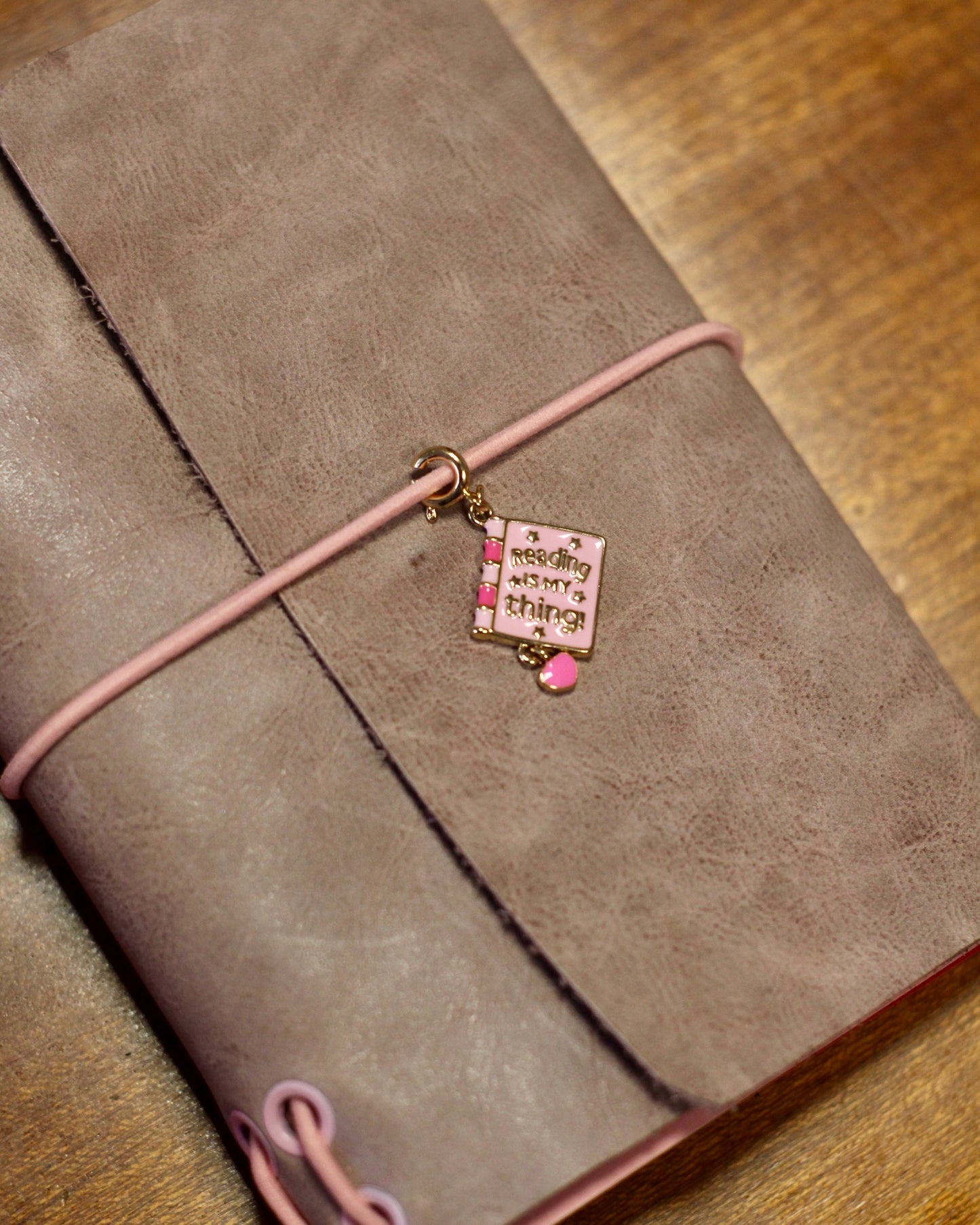 Carnet en cuir - Rose Pastel