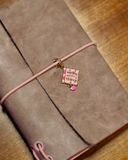 Carnet en cuir - Rose Pastel