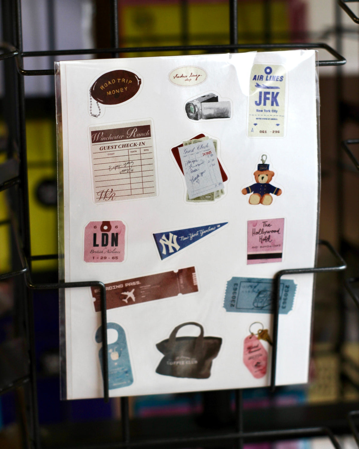 Planche de Stickers A5 - Junk Journal Trip