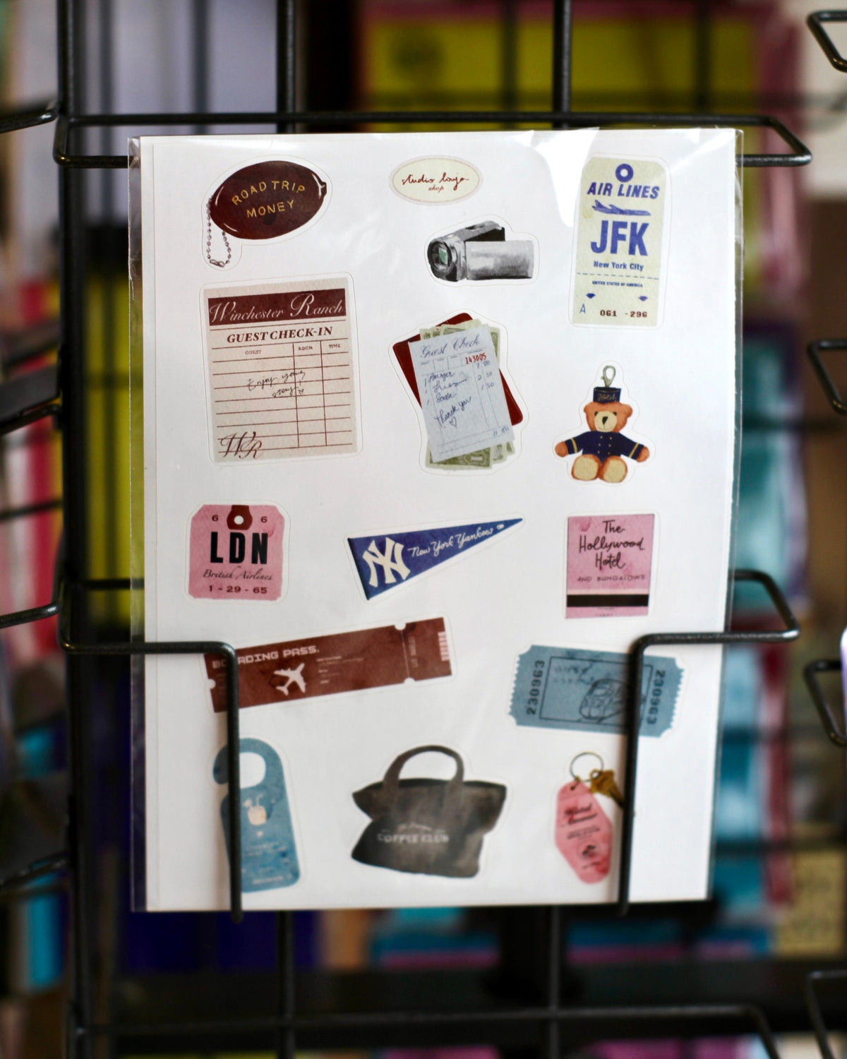Planche de Stickers A5 - Junk Journal Trip
