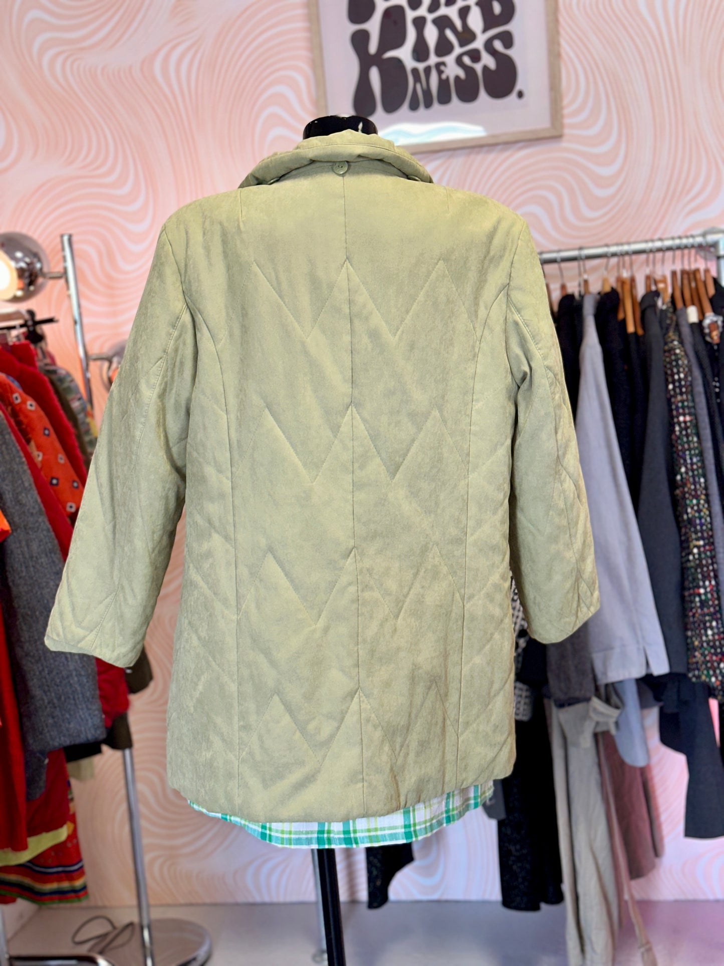 Manteau matelassé vert pastel | T. M / L