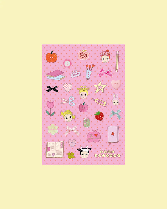 Planche stickers Junk Journal A5