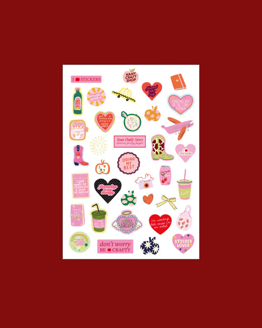 Planche stickers A5 favoris