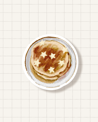 Sticker - pancakes étoiles