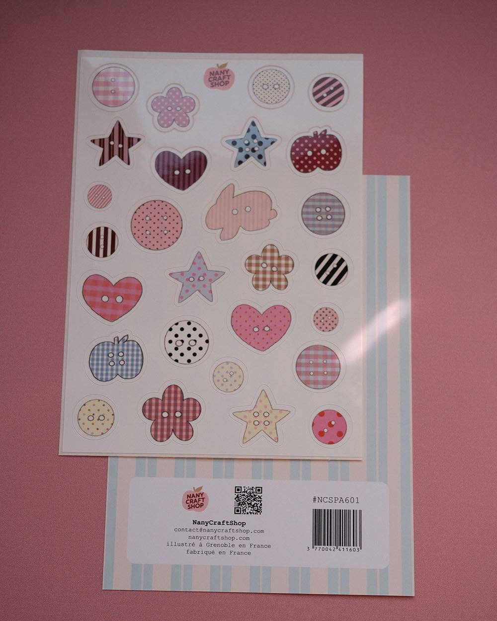 Planche stickers A6 boutons