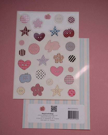 Planche stickers A6 boutons