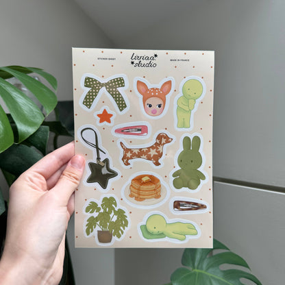 Planche de stickers A5 - COZY HOME