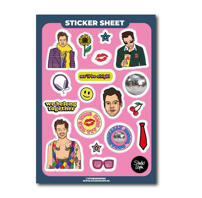 Planche de stickers - Kiss et Disco Harry Styles