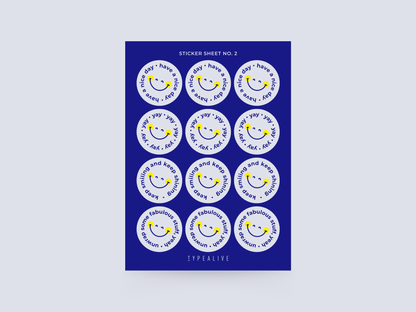 Feuille d'autocollants | Have a nice day
