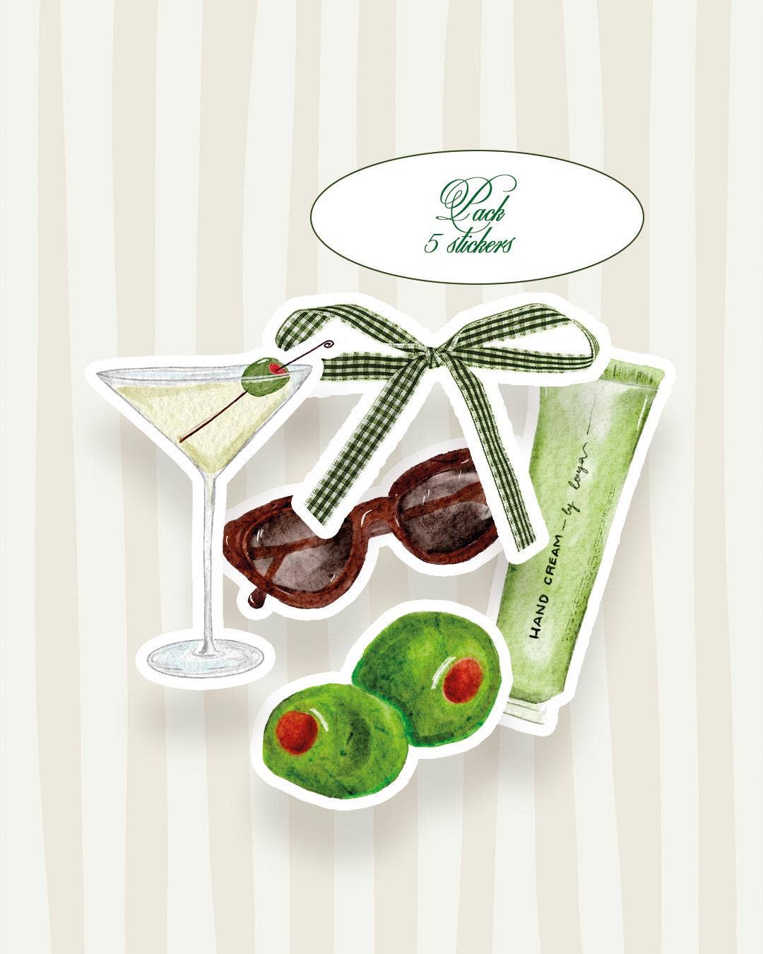 Pack 5 stickers - Martini, please