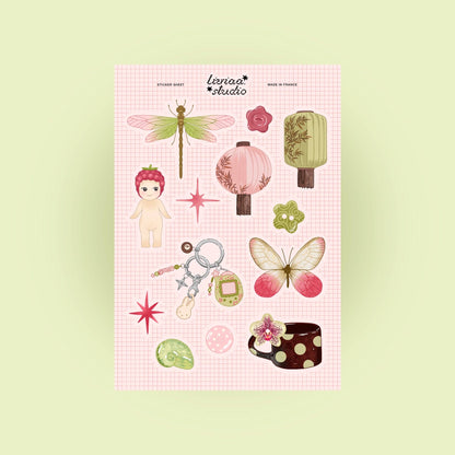 Planche de stickers A5 -  LANTERNE