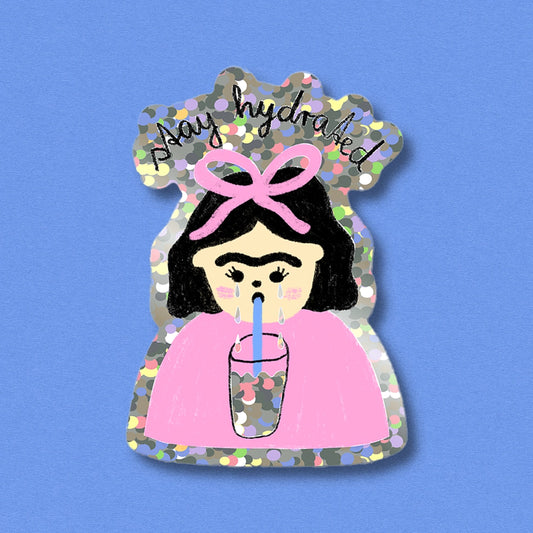 Sticker scintillant Stay Hydrated Scintillant