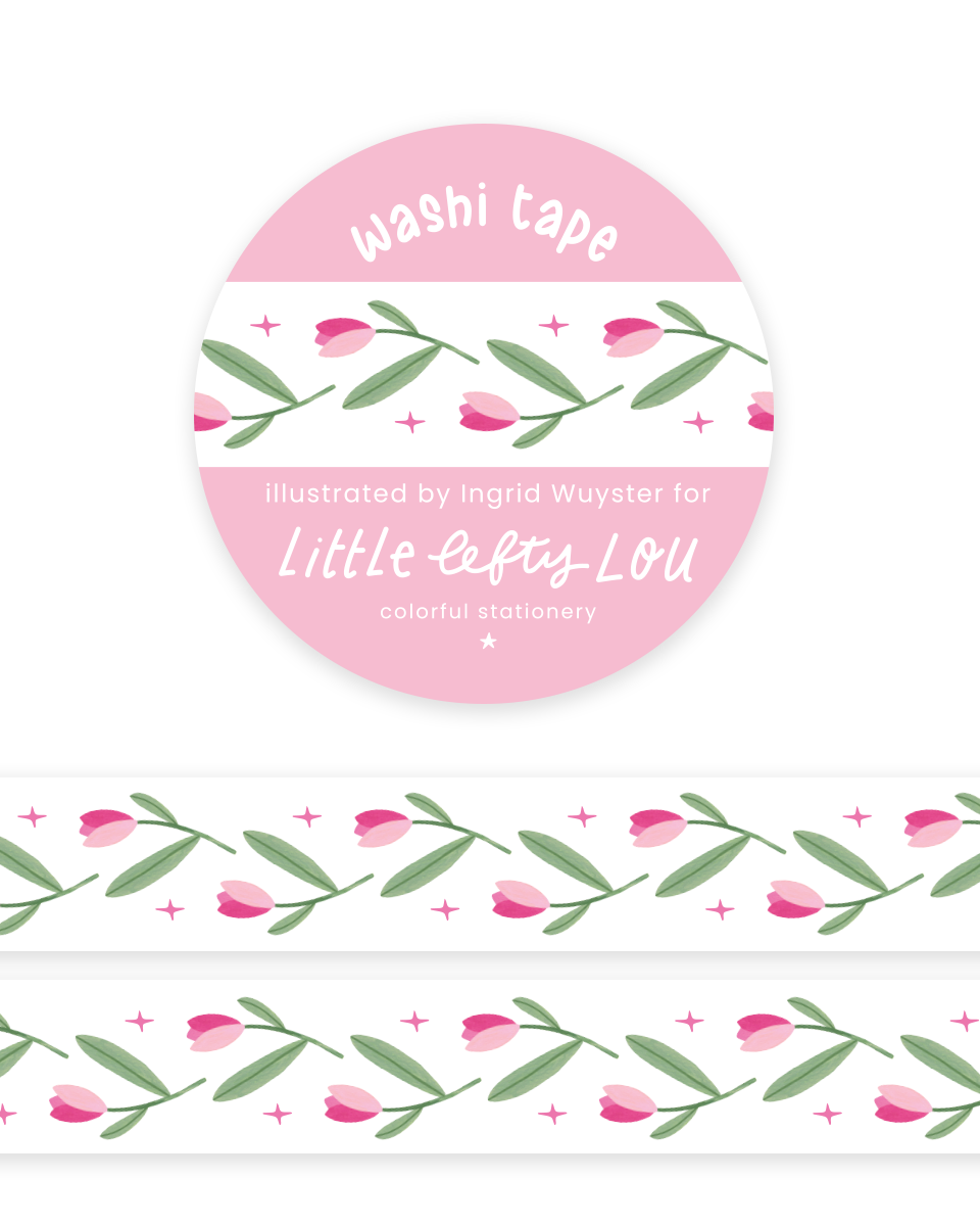 Washi Tape - Tulipes Roses