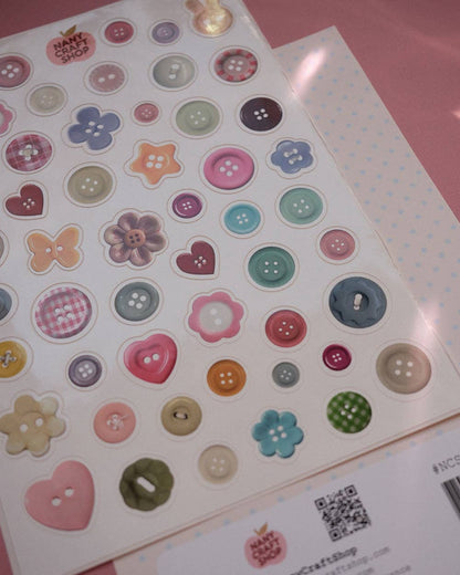 Planche de stickers A5 boutons