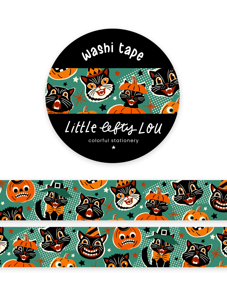 Washi Tape - Halloween Vintage Vert
