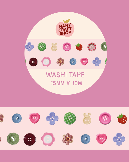 Washi Tape - Boutons